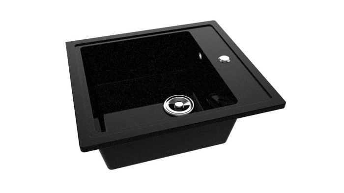Мойка 497*440 квадрат ПРЕМИАЛ АНТАРЕС Звездная ночь глянец сифон в комплекте