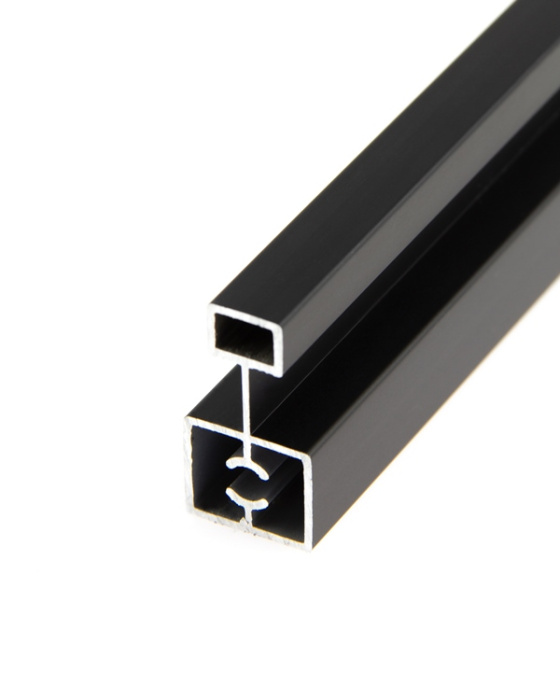 АЛ Черный матовый Рамка средняя 6 м ( к узкой системе 163,164,165) 413 с камерой МП