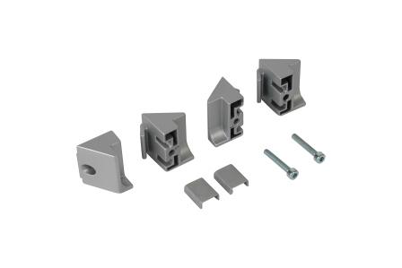 Держатель гардеробной штанги, замак, алюминий STILOS Италия (2шт-ком)