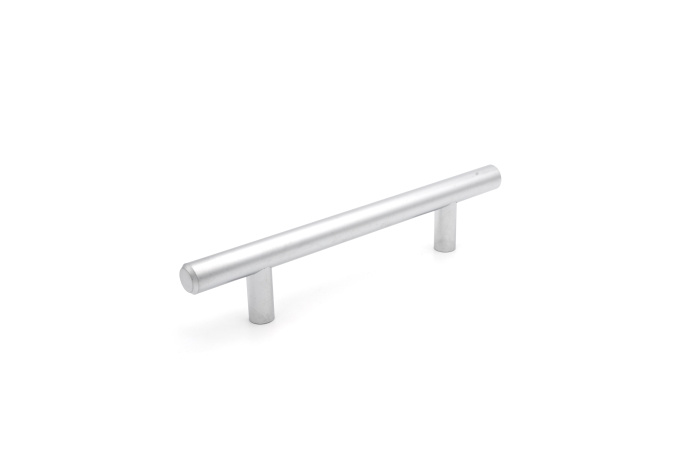 Ручка-рейлинг пластик С15 128мм, хром/металлик (уп.-250 шт.)