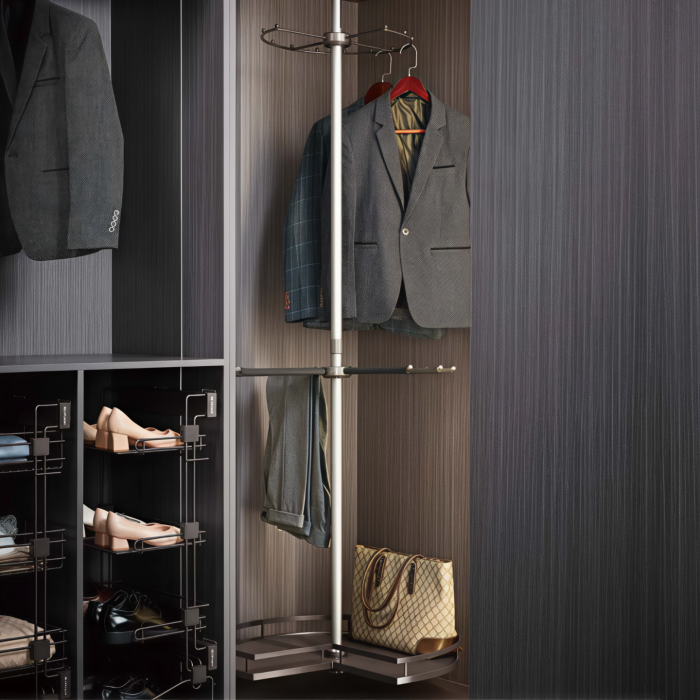 Стойка вращающаяся для одежды Unihopper,3-х уровневая в базу 800мм, Moka