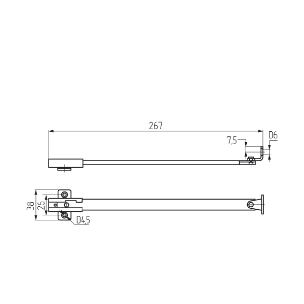 Кронштейн барный СТ.105 (200 шт- уп)