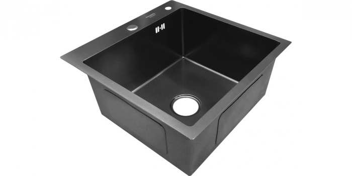 Мойка 500*500*230мм (3мм толщ.) Графит Браш ПРЕМИАЛ + сифон+ дозатор