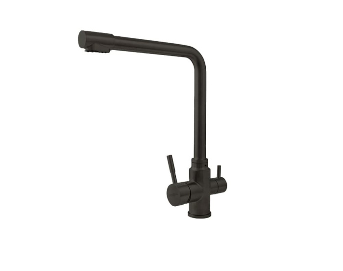 Смеситель "ЛОРЕН" двухрычажный графит ПРЕМИАЛ