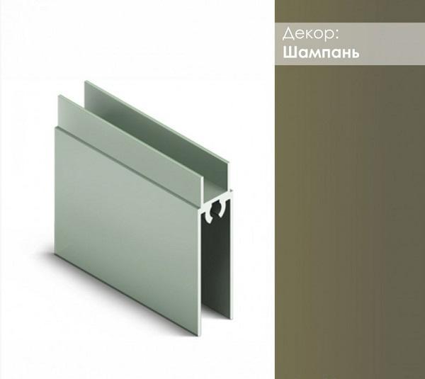 АЛ Матовая шампань светлая Одинарная Нижняя направляющая 6м