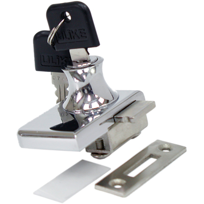 Замок 258 ZCP для одной стекл двери, хром