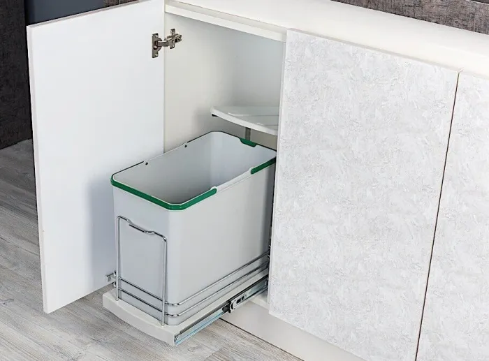 Ведро для мусора 400 мм, 24л пластик, серый, Starax