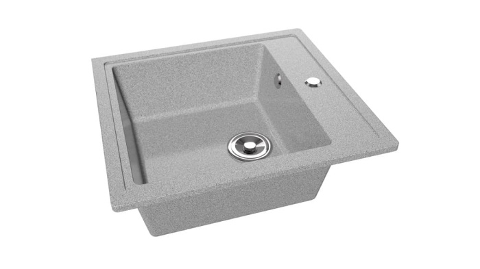Мойка 505*460 квадрат ПРЕМИАЛ АНТАРЕС Туманный агат глянец сифон в комплекте