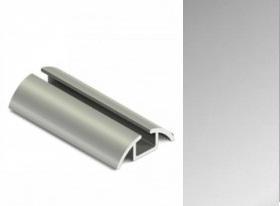 АЛ Матовое Серебро Одинарная Нижняя направляющая 6м МП