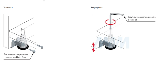 Опора регулируемая с шипами 20мм, INTEGRATO TECH