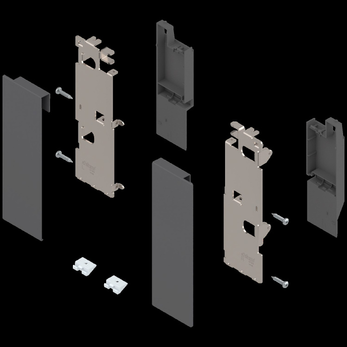 Держатель фасада Legrabox высота C для внутр ящиков черный матовый R+L ZI7.3CS0 BLUM 