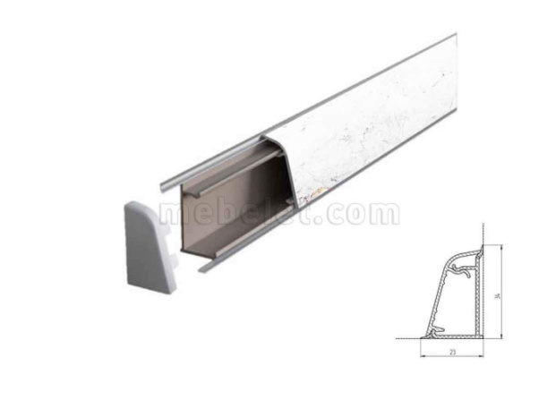8048/Фрости Марбл Плинтус TwinC 4,2м SLOTEX