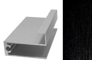 АЛ Черный БРАШ Рамка нижняя 6м (к узкой системе) KP-339