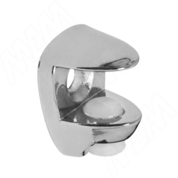 Полкодержатель для стеклянных полок толщиной 8-10 мм, под саморез, хром  COBRA Китай