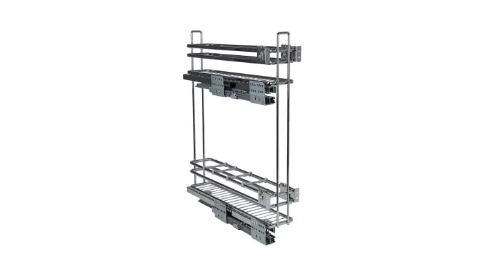 Корзина 150 боков. крепл. 2-х ярусн. без направляющих левая, графит AURA BOYARD