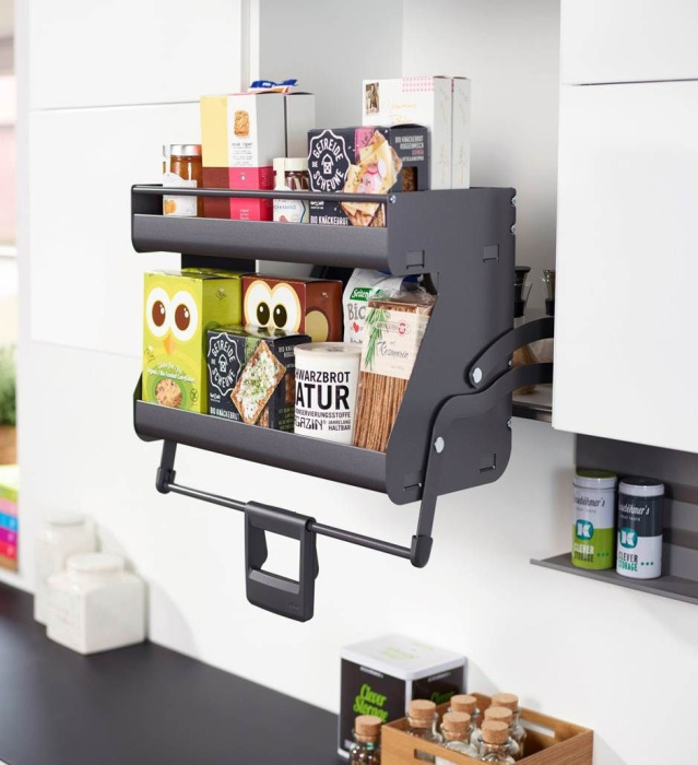 Полка выдвижная Ай мув 2 полки, 600мм, Комплект, АНТРАЦИТ, KESSEBOHMER