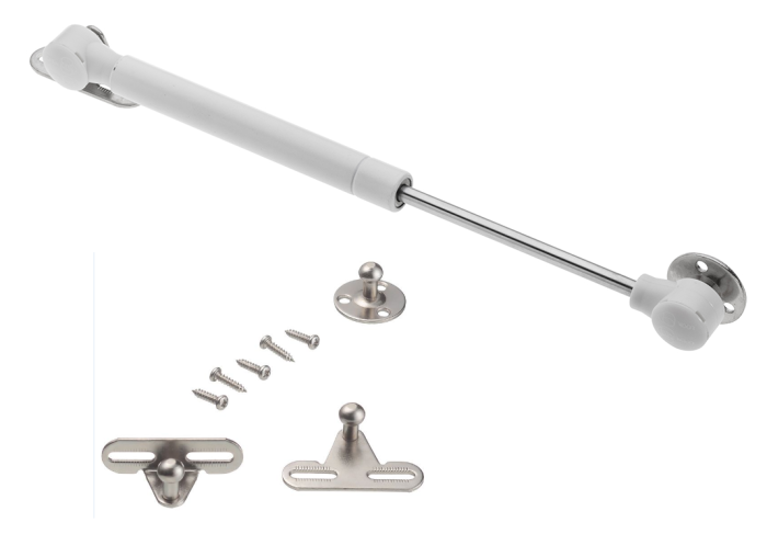 Газ лифт 100N с амортизатором, белый МП