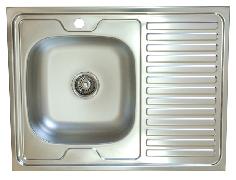 Мойка 800*600*130*0,4мм накладная левая Владикс (15)