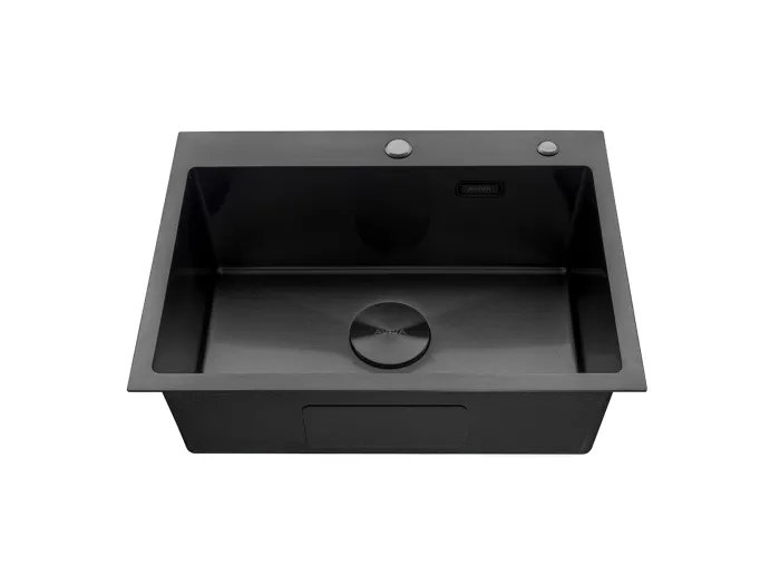 Мойка 600*450*210мм (3мм толщ.) Черный Нано декор + коландер +дозатор+сифон AVIVACOM