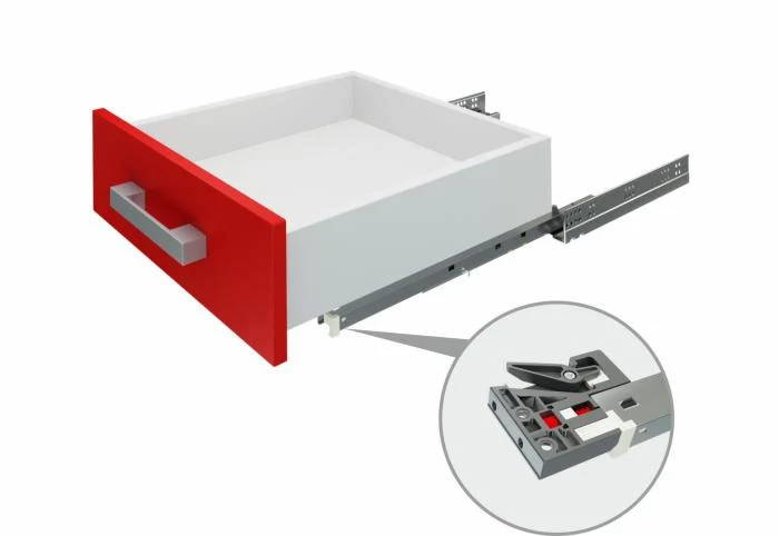 Направляющие скрытый монтаж полного выдвижения 300м д/плиты 16-19 мм BOYARD DB8981Zn/300 