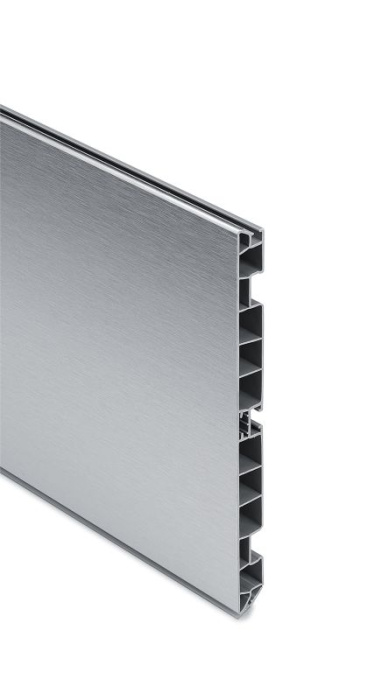 Цоколь Алюминий пластиковый h=150мм/4м SCLIM