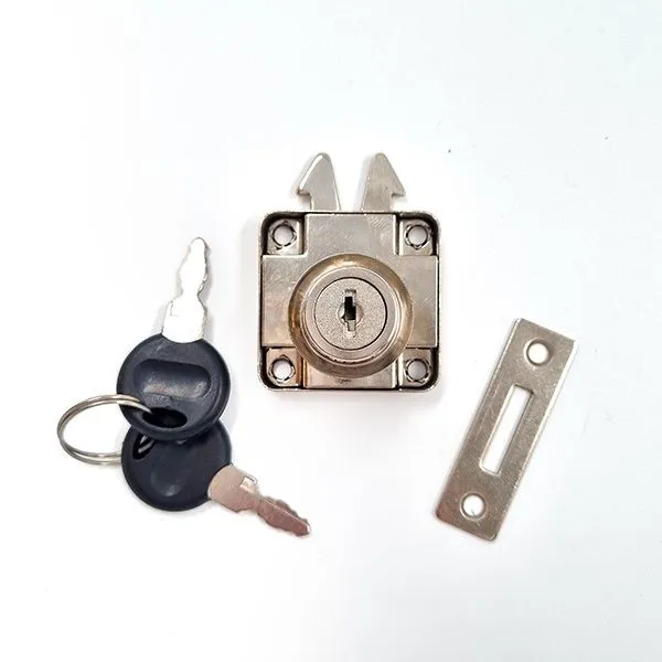 Замок 202 мебельный хром (для шкафа-купе), пр-во Китай (12шт-уп.)