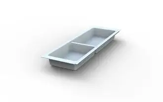 Лоток для ложек и вилок 157*480*45 BOYARD, 2 отдела, белый