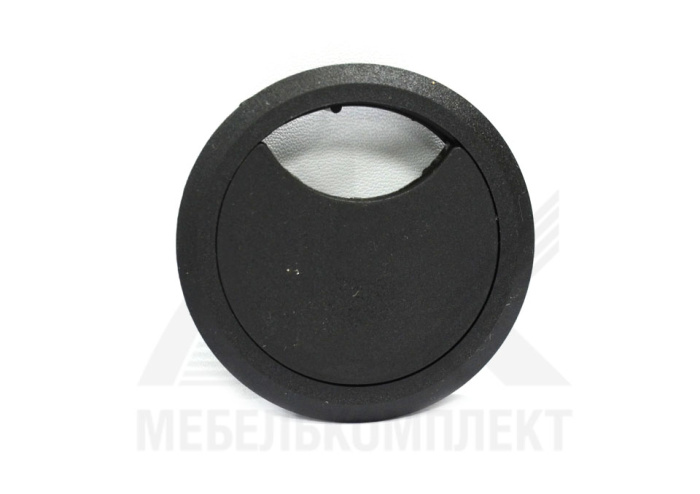 Розетка под кабель, черная (уп 25 шт)
