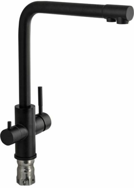 Смеситель для кухни с Г-обр изливом двухрычажный MAGNUS графит