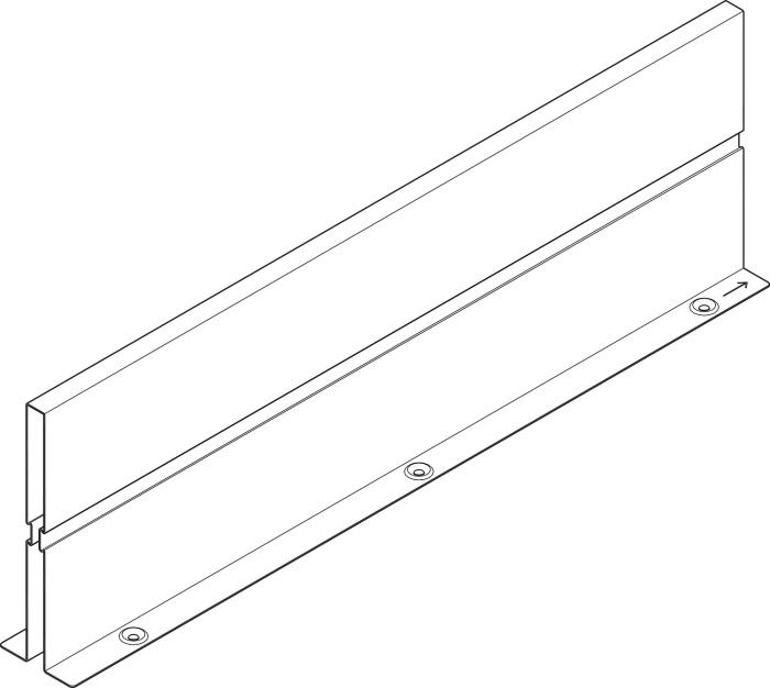 Межсекционная стенка T-профиль 500 орион-серый BLUM