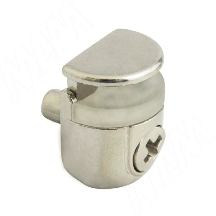 Полкодержатель для стеклянных полок толщиной 4-10 мм,с фиксатором, никель PEKI Италия