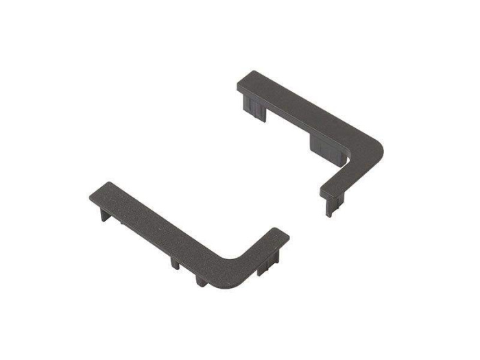 Комплект торцевых заглушек к профилю L(лев+прав) черный,GOLA,