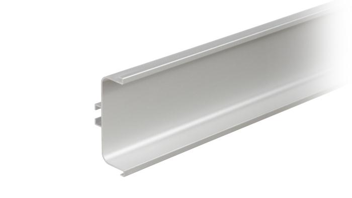 Ручка-профиль GOLA горизонтальный С-обр 4,1м, Матовое серебро BOYARD (10)