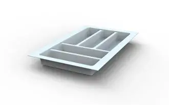 Лоток для ложек и вилок 292*480*45 BOYARD, 5 отдел, белый