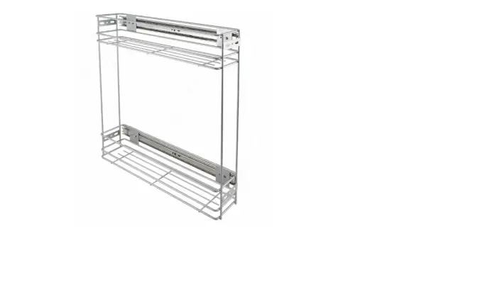 Корзина 150 боков. крепл. 2-х ярусн. шарик. напр. без дов.100*450*510 хром ЭКО