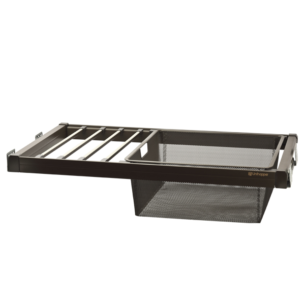 Вешалка для брюк 864*480*185 с корзиной полного выдвижения с довод.,цвет Мокка, Unihopper