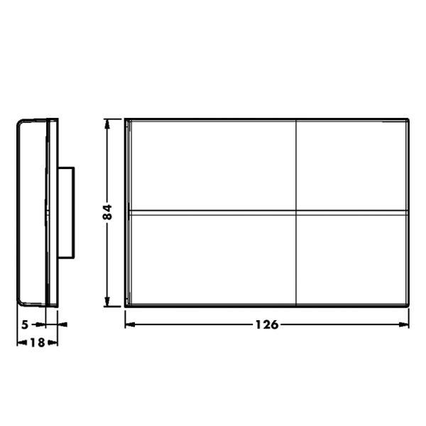 Заглушка для навеса 807RV врезного, серая