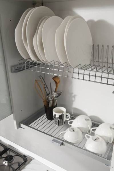 Посудосушитель 2-ур. база 450 мм, хром с рифл.рамкой Partner Range