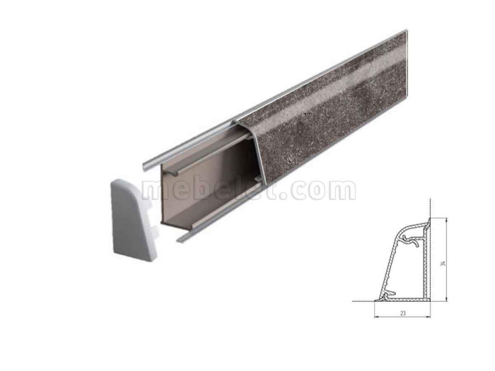 0093/Сезамо Плинтус TwinC 4,2м SLOTEX