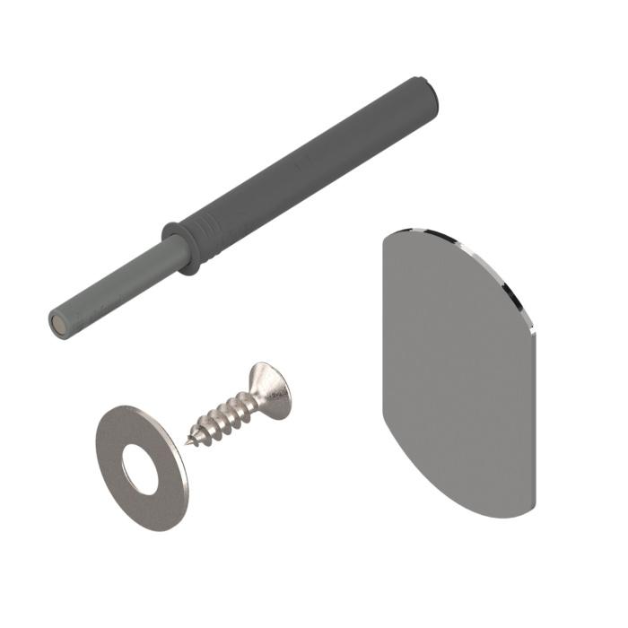 TIP-ON для дверей длинный платиново-серый + магнит в комплекте 956A1004 BLUM 