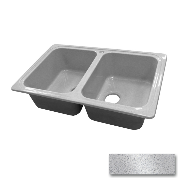 Мойка 780*495 прямоугольная АПОЛЛИОН Туманный агат гл сифон