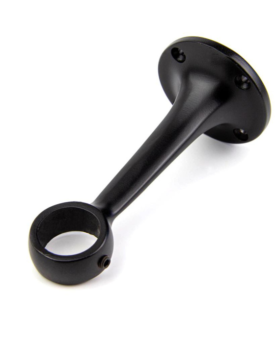 Трубодержатель сквозной, не регулируемый, с фиксирующим винтом, черный