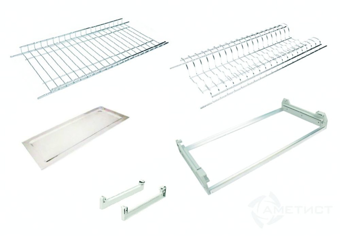 Посудосушитель 2-ур. база 700 мм, хром, 1 поддон SIENA Ametist  Италия