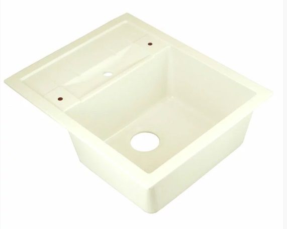 Мойка 610*500 квадратная с крылом 05 Белый (Пломбир)