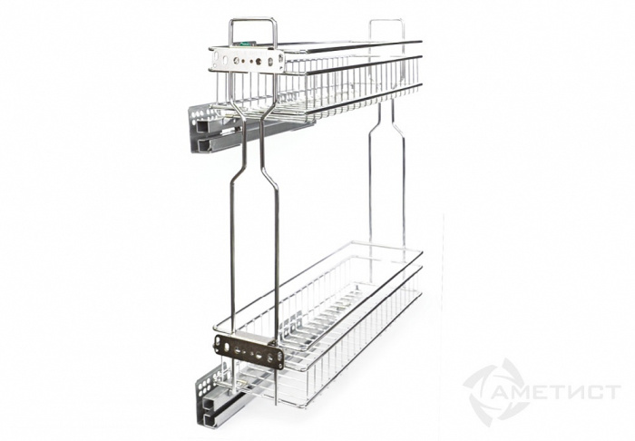 Корзина 200 боков. крепл. 2-х ярусн. напр. полн. выдв. с дов. левая Аврора JET