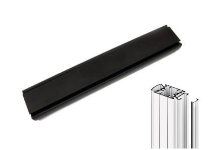 Алюминиевый профиль STILOS light с подсветкой  черный анод  L=3000мм  