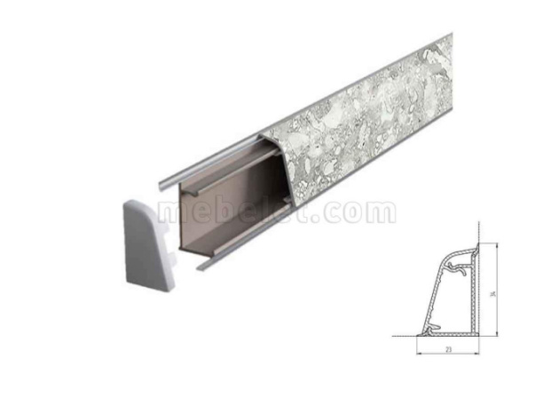 2238/Брекчия Светлая Плинтус TwinC 4,2м SLOTEX