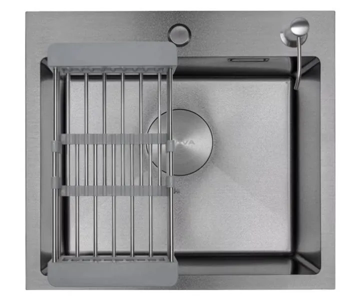 Мойка 500*450*210мм (3мм толщ.) Сатин декор + коландер +дозатор+сифон AVIVACOM