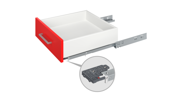 Направляющие скрытый монтаж полного выдвижения 250мм B-Slide BOYARD DB8781Zn/250