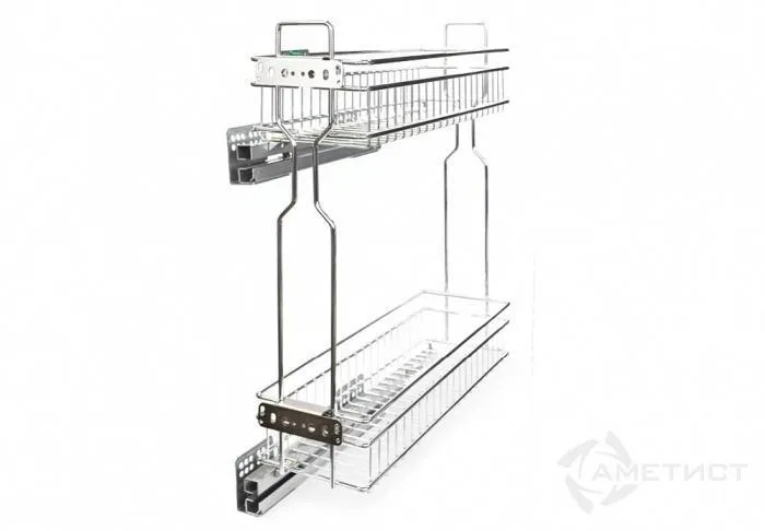 Корзина 200 боков. крепл. 2-х ярусн. напр. полн. выдв. с дов. левая Аврора JET
